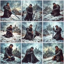 Kneeling in the white waste, Magnetic Booklet