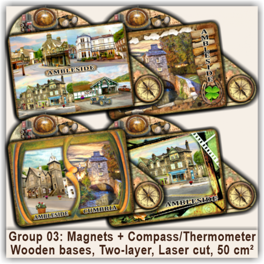 Ambleside 3D Magnets, Compasses, Thermometers 03 Ambleside 3D Magnets, Compasses, Thermometers 03