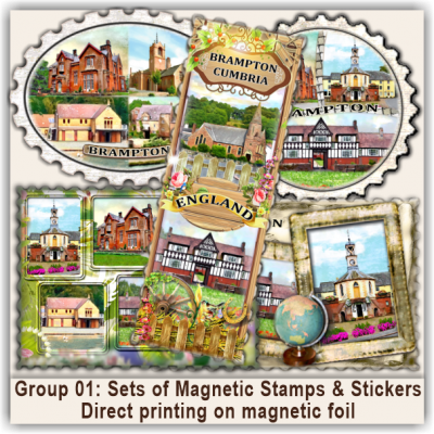 Brampton Sets of Magnetic Stamps, Stickers & Bookmarks 01 Brampton Sets of Magnetic Stamps, Stickers & Bookmarks 01