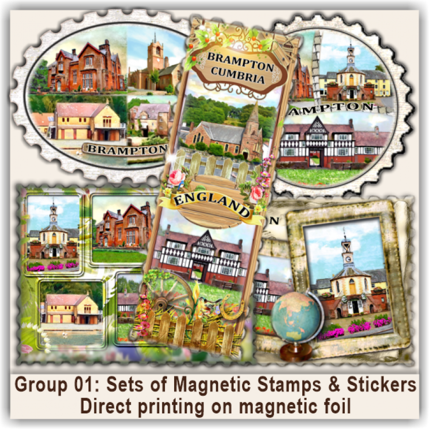 Brampton Sets of Magnetic Stamps, Stickers & Bookmarks 01 Brampton Sets of Magnetic Stamps, Stickers & Bookmarks 01