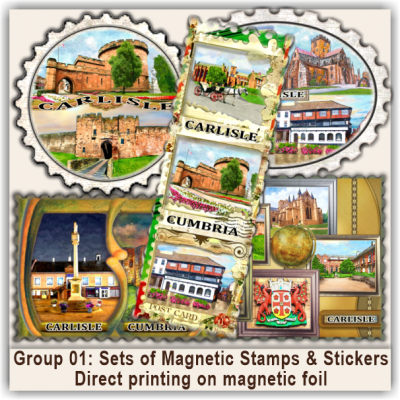 Carlisle Sets of Magnetic Stamps, Stickers & Bookmarks 01 Carlisle Sets of Magnetic Stamps, Stickers & Bookmarks 01