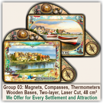 Alnmouth 3D Magnets, Compasses, Thermometers 03