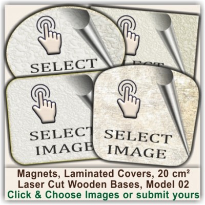 Isle of Man, Irish Sea Magnets with Wooden Bases 02 Isle of Man, Irish Sea Magnets with Wooden Bases 02