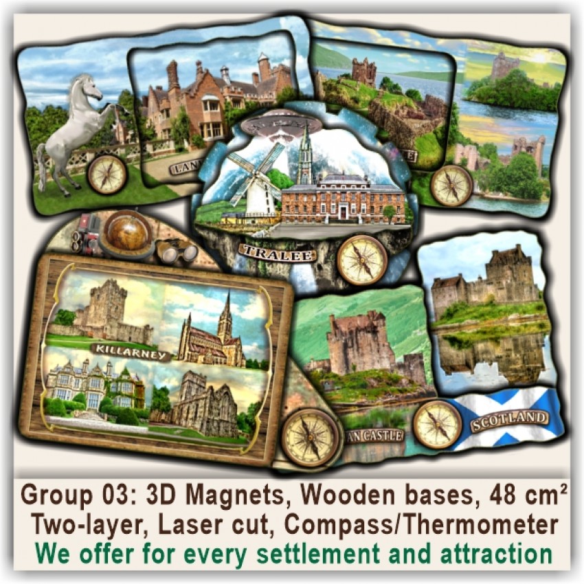 03 United Kingdom & Ireland 3D Magnets, Compasses, Thermometers 03 United Kingdom & Ireland 3D Magnets, Compasses, Thermometers