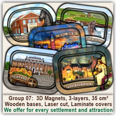 3D Relief Fridge Magnets