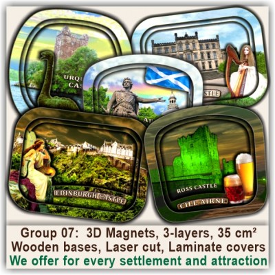 07 United Kingdom & Ireland 3D Relief Fridge Magnets