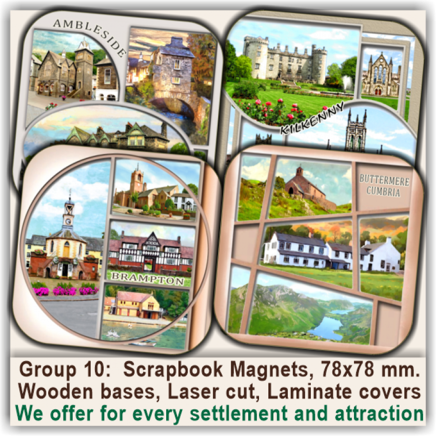 10 England, Ireland, Scotland, Wales Magnetic Scrapbook Souvenirs 10 England, Ireland, Scotland, Wales Magnetic Scrapbook Souvenirs