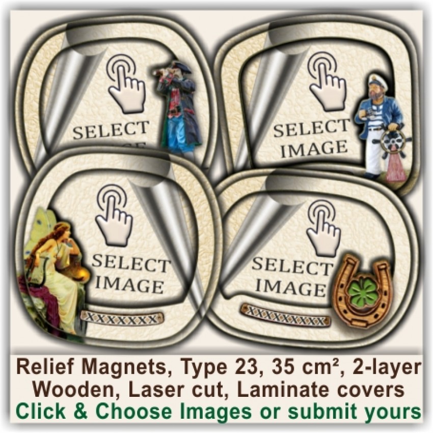 Isle of Man, Irish Sea Relief Magnetic Souvenirs 23