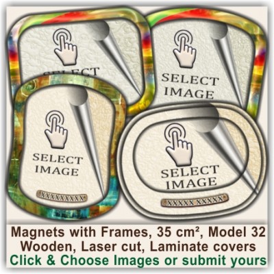 Aberaeron, Ceredigion, Dyfed Photo Magnets with Frames 32