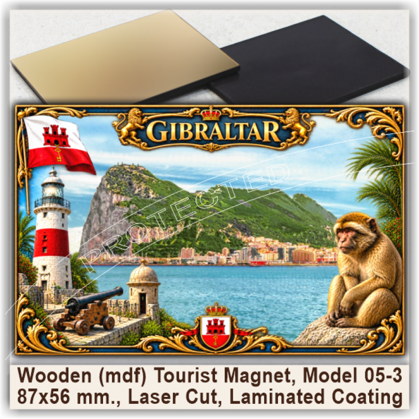 Gibraltar Art Gifts and Magnets, Model 05-3 Gibraltar Art Gifts and Magnets, Model 05-3