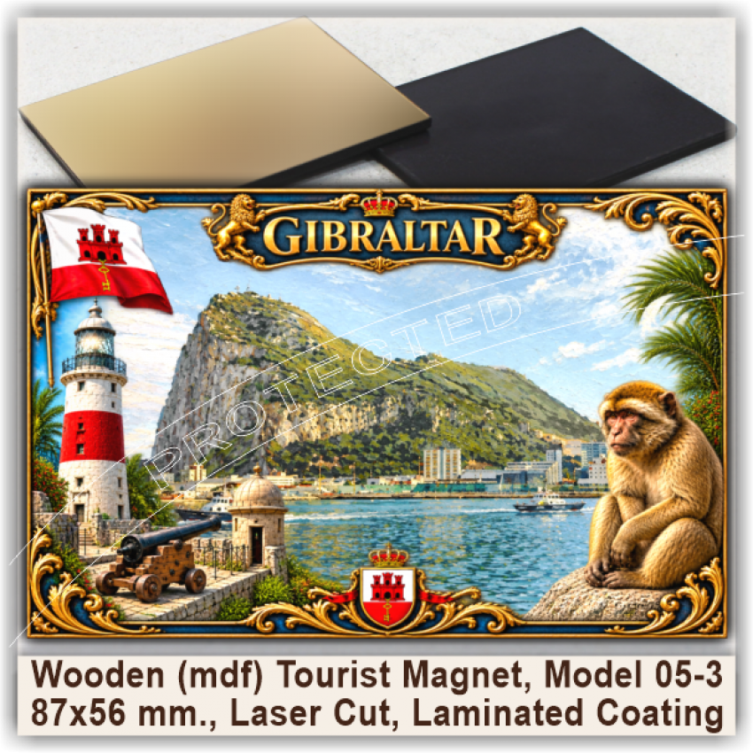 Gibraltar Art Gifts and Magnets, Model 05-3 Gibraltar Art Gifts and Magnets, Model 05-3