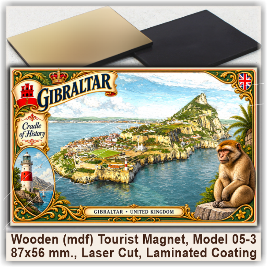 Gibraltar Art Gifts and Magnets, Model 05-3 Gibraltar Art Gifts and Magnets, Model 05-3