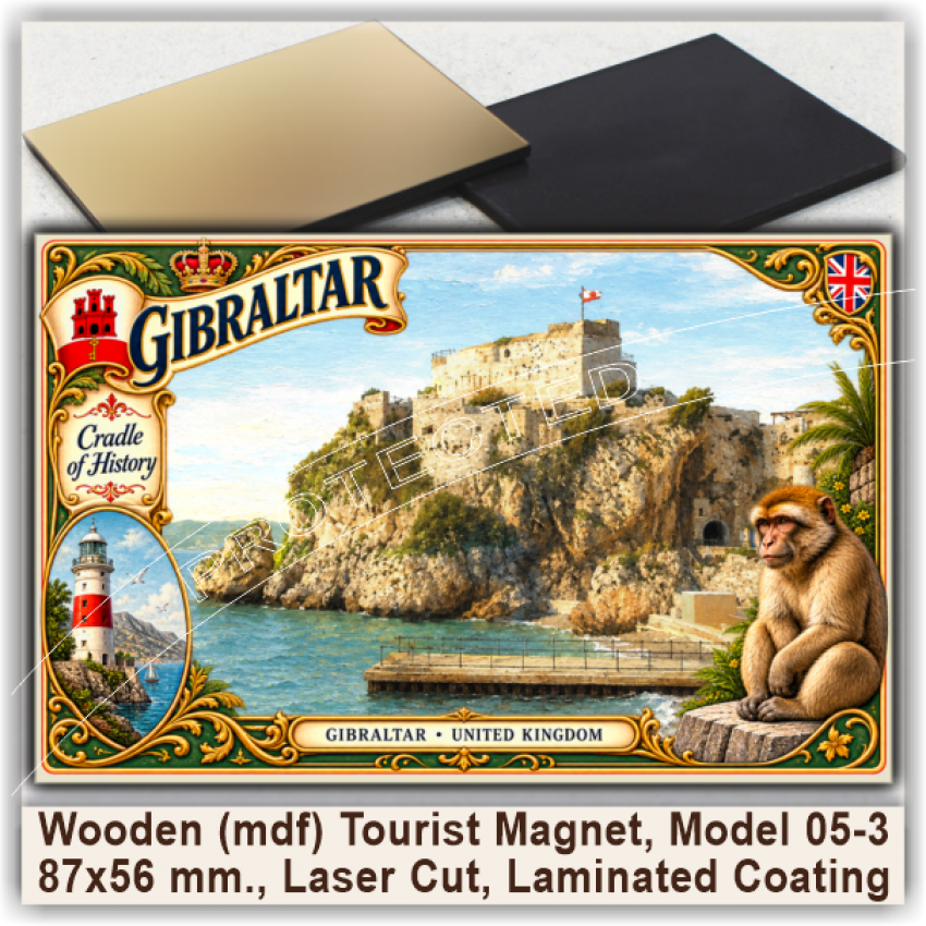 Gibraltar Art Gifts and Magnets, Model 05-3 Gibraltar Art Gifts and Magnets, Model 05-3