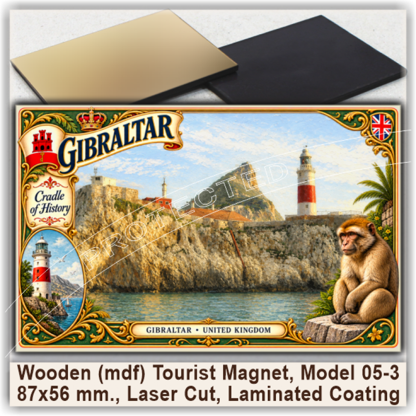 Gibraltar Art Gifts and Magnets, Model 05-3 Gibraltar Art Gifts and Magnets, Model 05-3