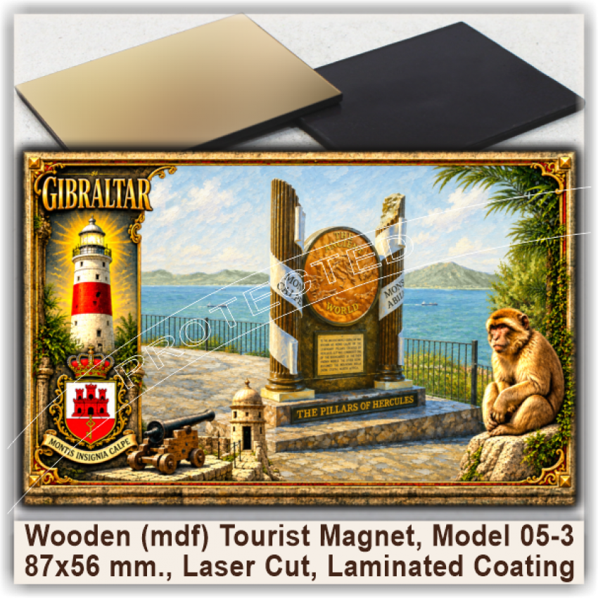 Gibraltar Art Gifts and Magnets, Model 05-3 Gibraltar Art Gifts and Magnets, Model 05-3