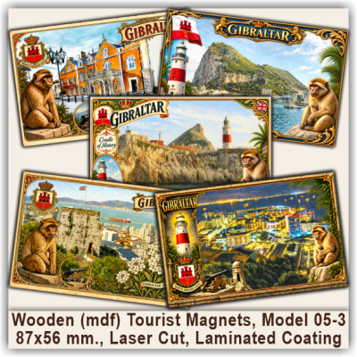 Gibraltar Art Gifts and Magnets, Model 05-3 Gibraltar Art Gifts and Magnets, Model 05-3