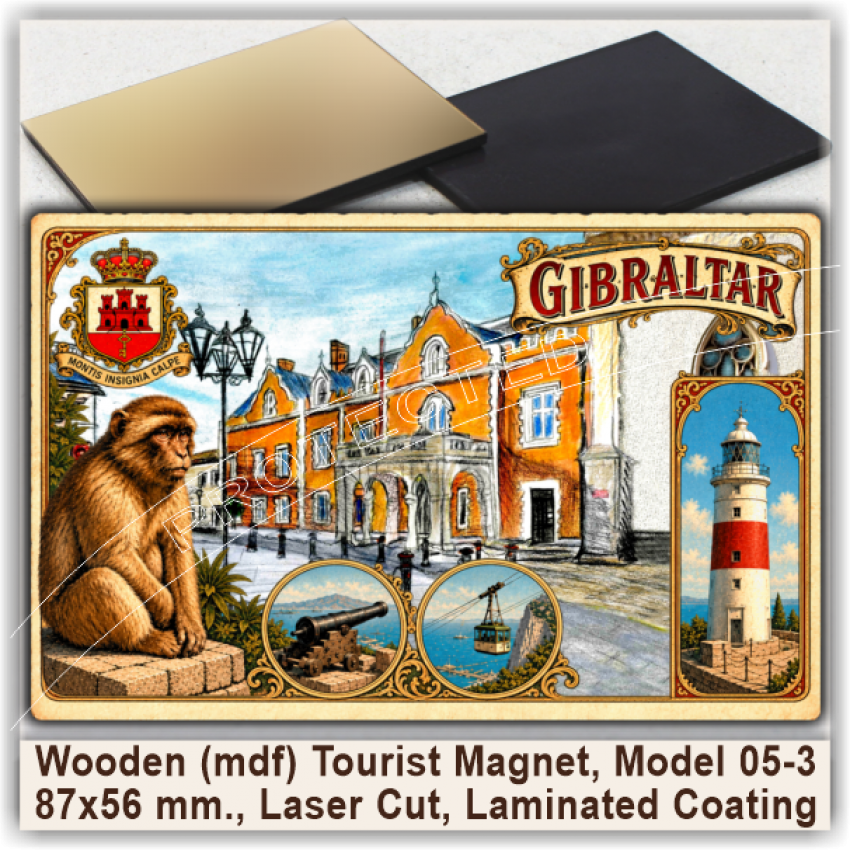 Gibraltar Art Gifts and Magnets, Model 05-3 Gibraltar Art Gifts and Magnets, Model 05-3