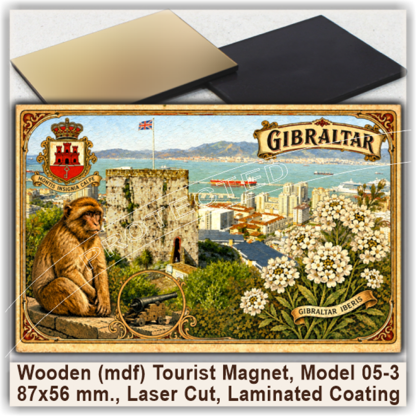 Gibraltar Art Gifts and Magnets, Model 05-3 Gibraltar Art Gifts and Magnets, Model 05-3