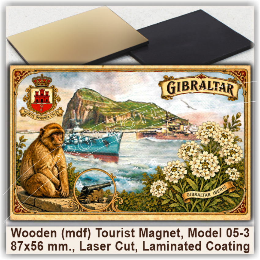 Gibraltar Art Gifts and Magnets, Model 05-3 Gibraltar Art Gifts and Magnets, Model 05-3
