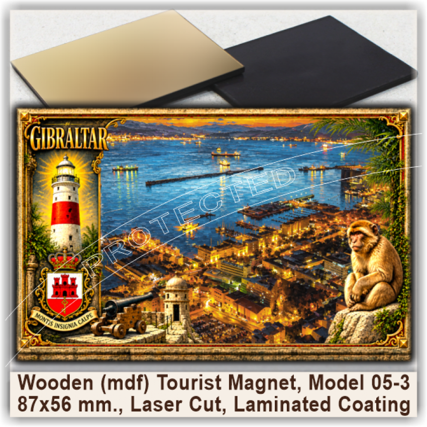 Gibraltar Art Gifts and Magnets, Model 05-3 Gibraltar Art Gifts and Magnets, Model 05-3