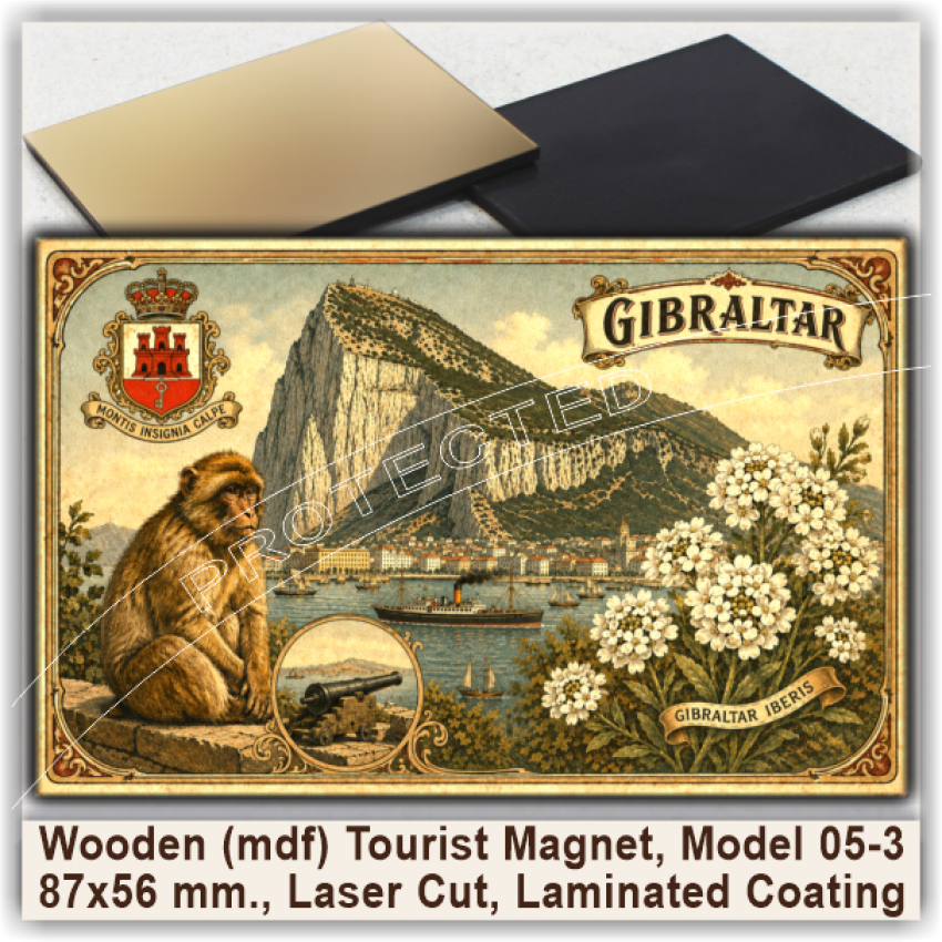 Gibraltar Art Gifts and Magnets, Model 05-3 Gibraltar Art Gifts and Magnets, Model 05-3