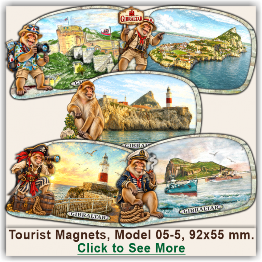 Gibraltar Fun Magnets & Souvenirs, Model 05-5 Gibraltar Fun Magnets & Souvenirs, Model 05-5