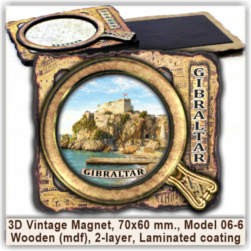 Gibraltar 3D Vintage Magnets, Model 06-6 Gibraltar 3D Vintage Magnets, Model 06-6