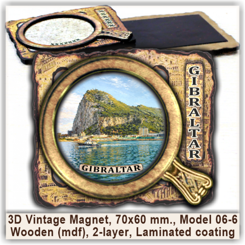 Gibraltar 3D Vintage Magnets, Model 06-6 Gibraltar 3D Vintage Magnets, Model 06-6