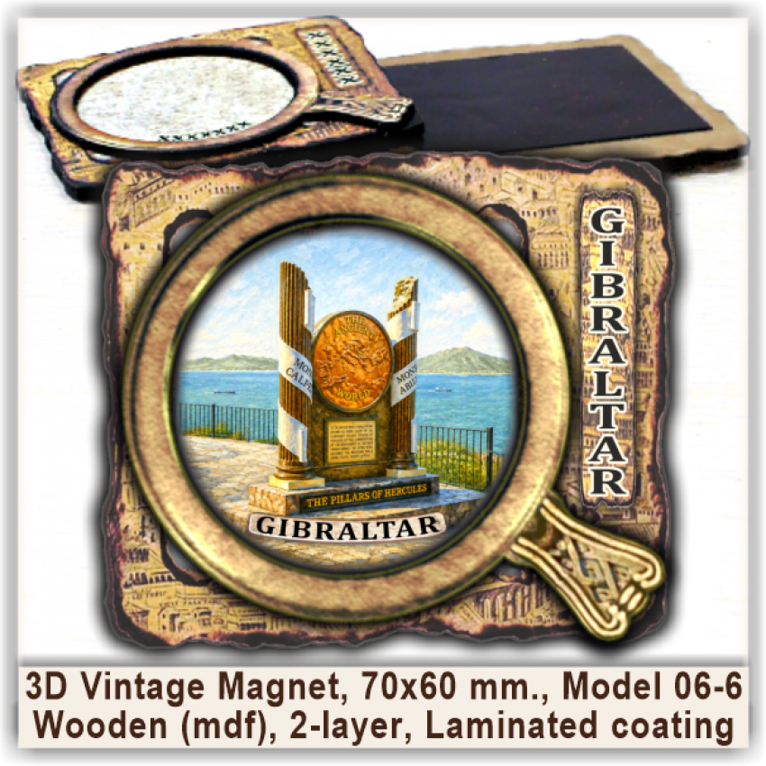 Gibraltar 3D Vintage Magnets, Model 06-6 Gibraltar 3D Vintage Magnets, Model 06-6
