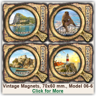 Gibraltar 3D Vintage Magnets, Model 06-6 Gibraltar 3D Vintage Magnets, Model 06-6