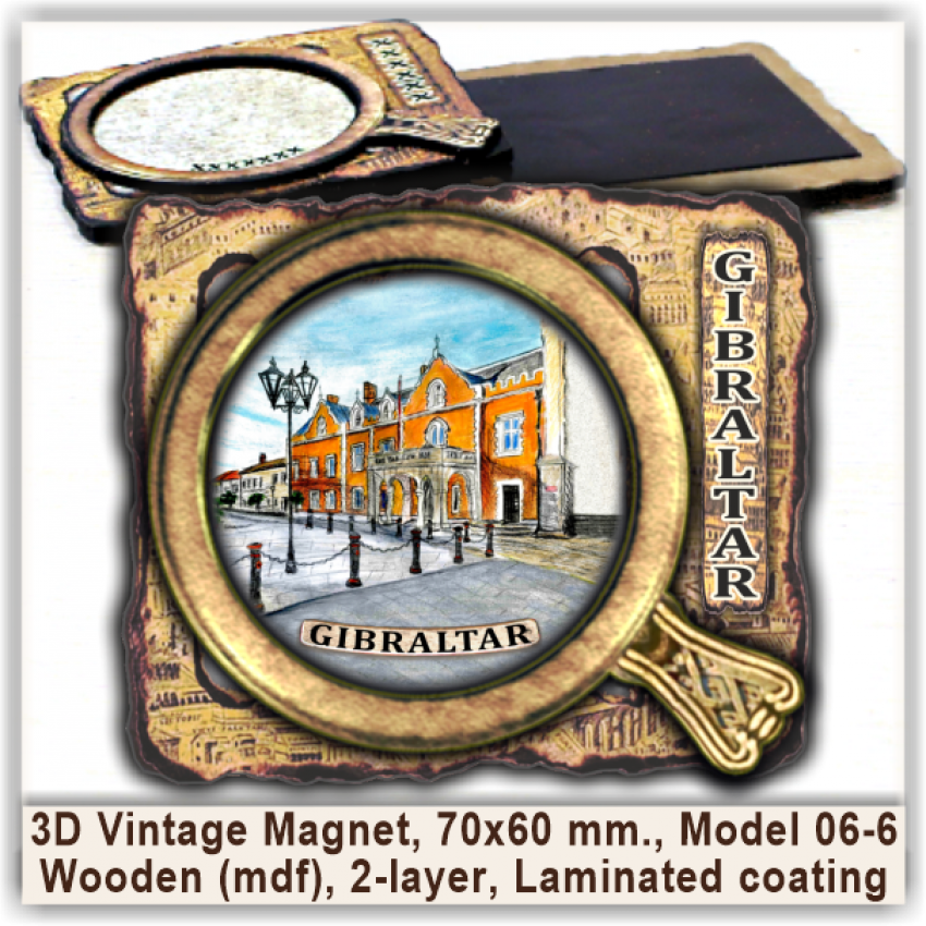 Gibraltar 3D Vintage Magnets, Model 06-6 Gibraltar 3D Vintage Magnets, Model 06-6