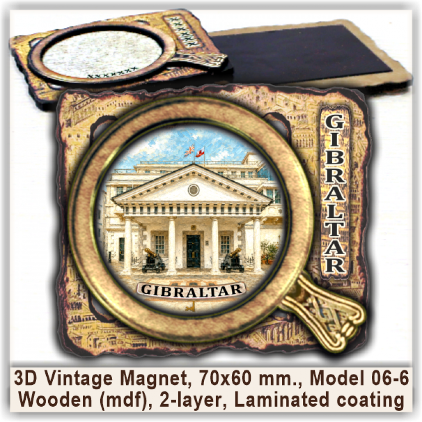 Gibraltar 3D Vintage Magnets, Model 06-6 Gibraltar 3D Vintage Magnets, Model 06-6