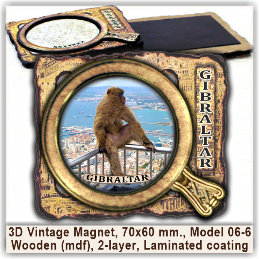 Gibraltar 3D Vintage Magnets, Model 06-6 Gibraltar 3D Vintage Magnets, Model 06-6