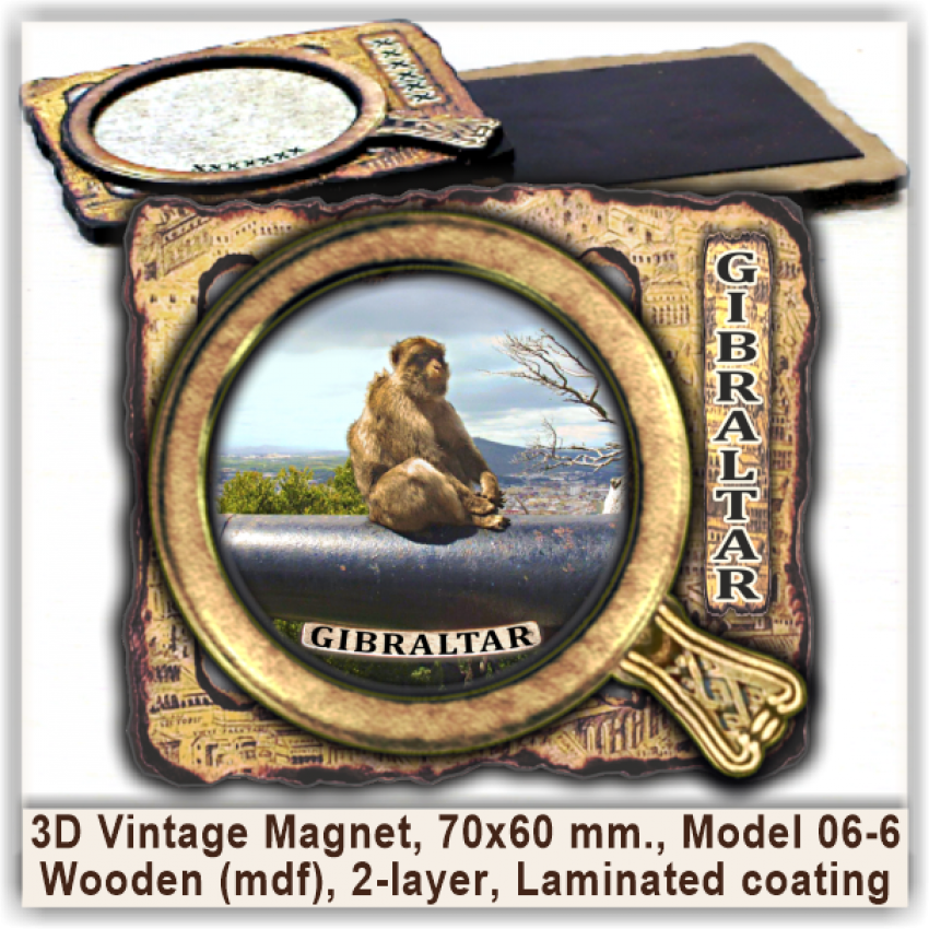 Gibraltar 3D Vintage Magnets, Model 06-6 Gibraltar 3D Vintage Magnets, Model 06-6
