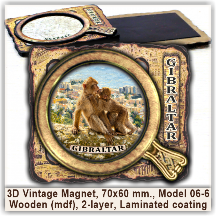 Gibraltar 3D Vintage Magnets, Model 06-6 Gibraltar 3D Vintage Magnets, Model 06-6