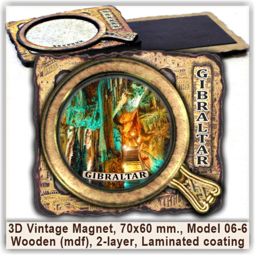 Gibraltar 3D Vintage Magnets, Model 06-6 Gibraltar 3D Vintage Magnets, Model 06-6