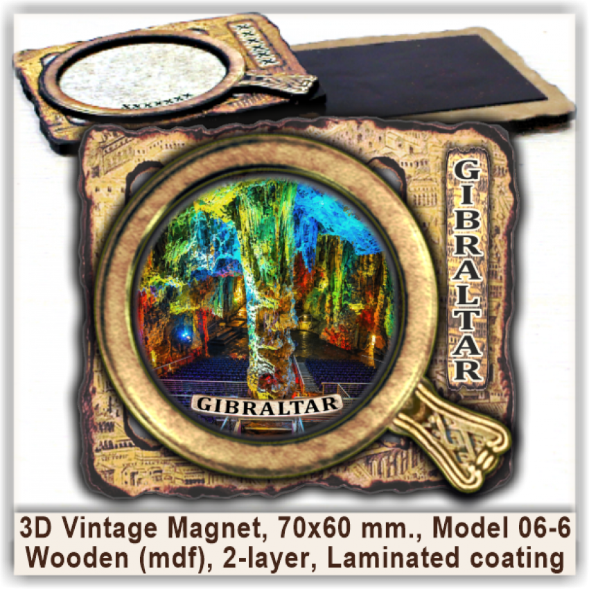 Gibraltar 3D Vintage Magnets, Model 06-6 Gibraltar 3D Vintage Magnets, Model 06-6