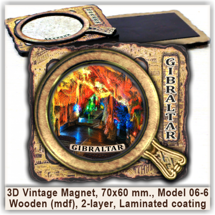 Gibraltar 3D Vintage Magnets, Model 06-6 Gibraltar 3D Vintage Magnets, Model 06-6