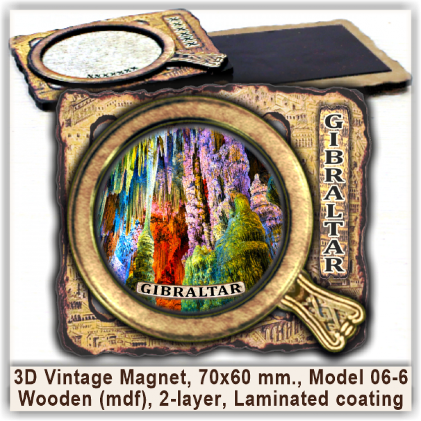 Gibraltar 3D Vintage Magnets, Model 06-6 Gibraltar 3D Vintage Magnets, Model 06-6