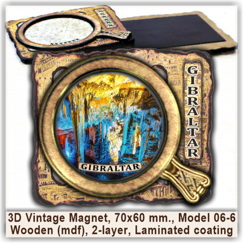 Gibraltar 3D Vintage Magnets, Model 06-6 Gibraltar 3D Vintage Magnets, Model 06-6