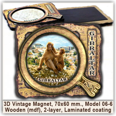Gibraltar 3D Vintage Magnets, Model 06-6 Gibraltar 3D Vintage Magnets, Model 06-6