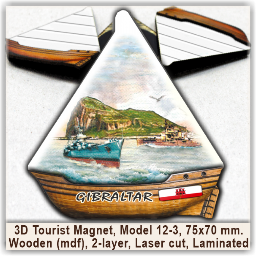 Gibraltar 3D Tourist Magnets. Model 12-3 Gibraltar 3D Tourist Magnets. Model 12-3