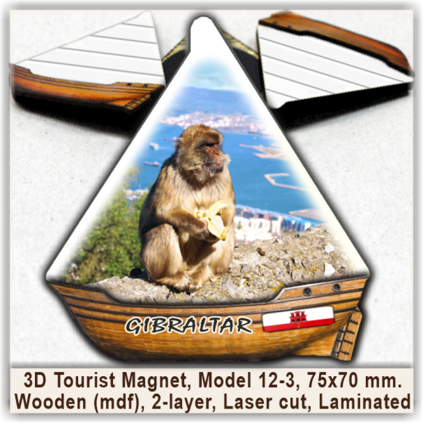 Gibraltar 3D Tourist Magnets. Model 12-3 Gibraltar 3D Tourist Magnets. Model 12-3