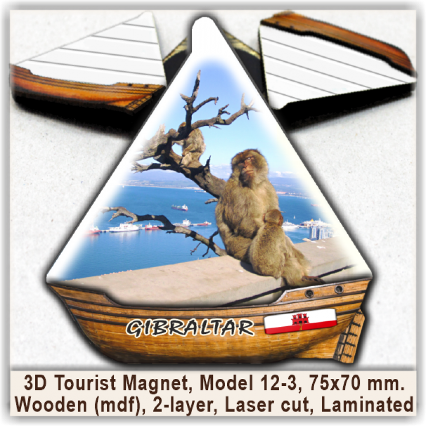Gibraltar 3D Tourist Magnets. Model 12-3 Gibraltar 3D Tourist Magnets. Model 12-3