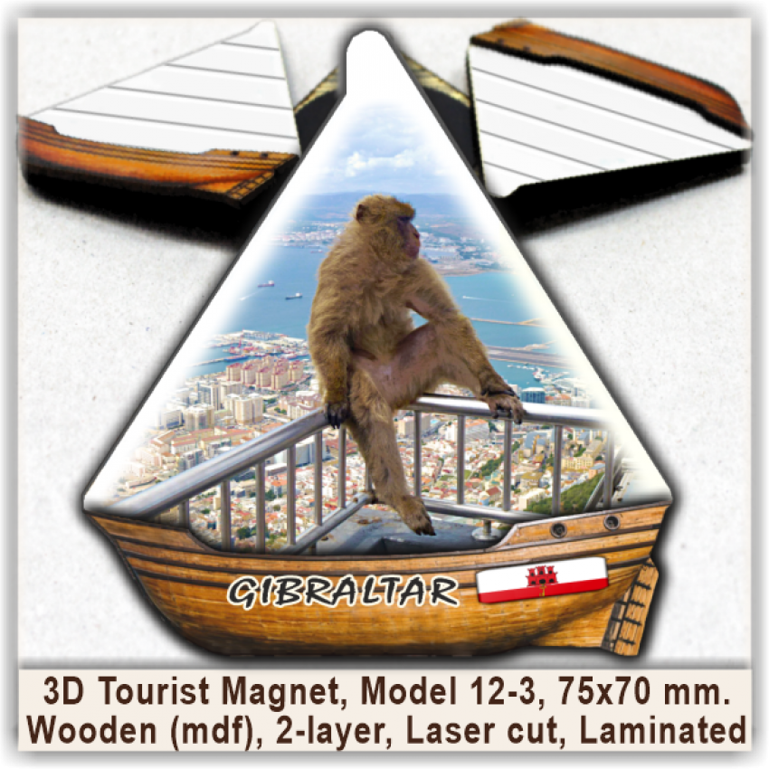 Gibraltar 3D Tourist Magnets. Model 12-3 Gibraltar 3D Tourist Magnets. Model 12-3