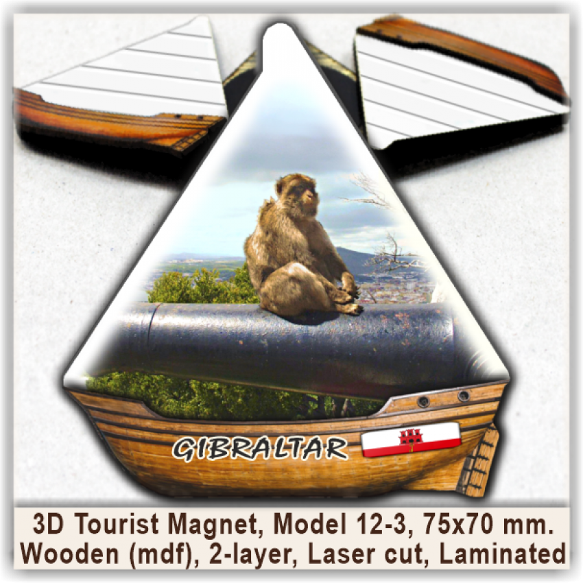 Gibraltar 3D Tourist Magnets. Model 12-3 Gibraltar 3D Tourist Magnets. Model 12-3