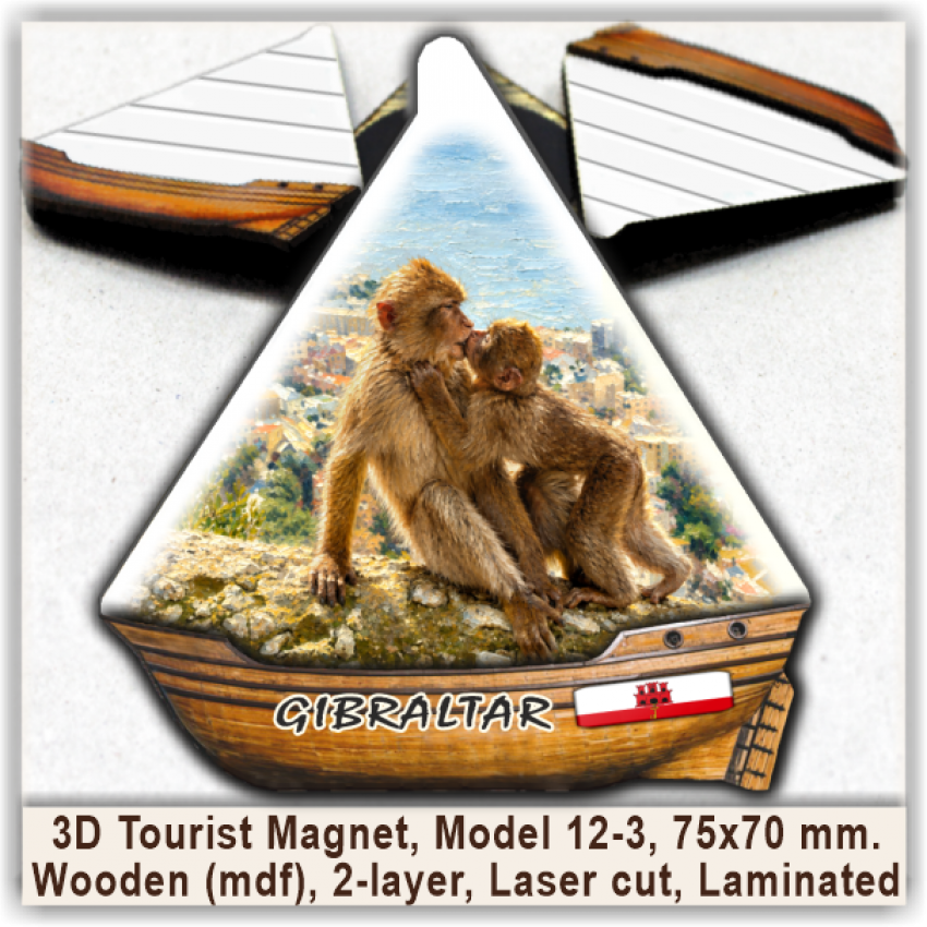 Gibraltar 3D Tourist Magnets. Model 12-3 Gibraltar 3D Tourist Magnets. Model 12-3