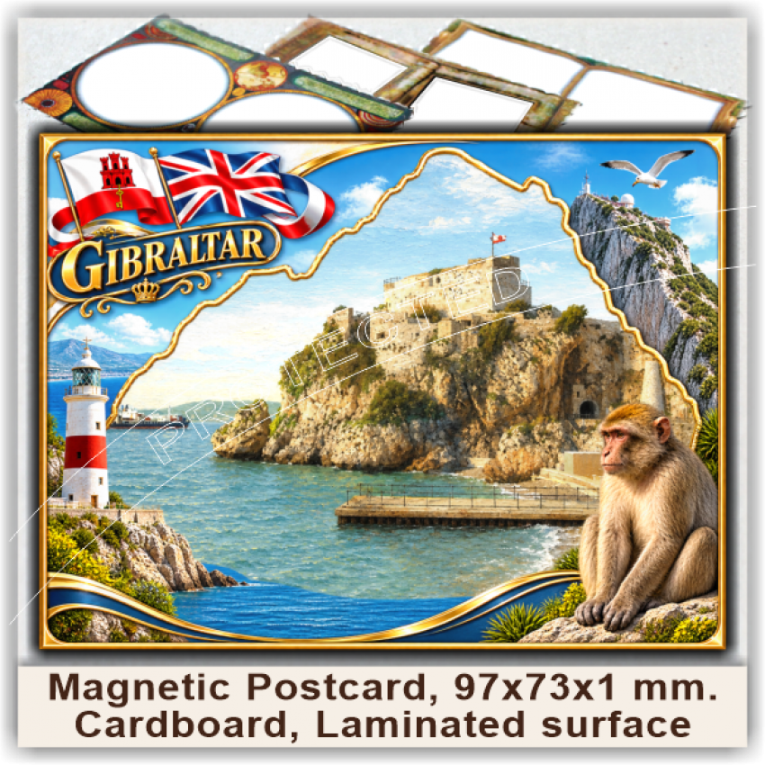 Gibraltar Magnetic Postcards, Model 90-3 Gibraltar Magnetic Postcards, Model 90-3