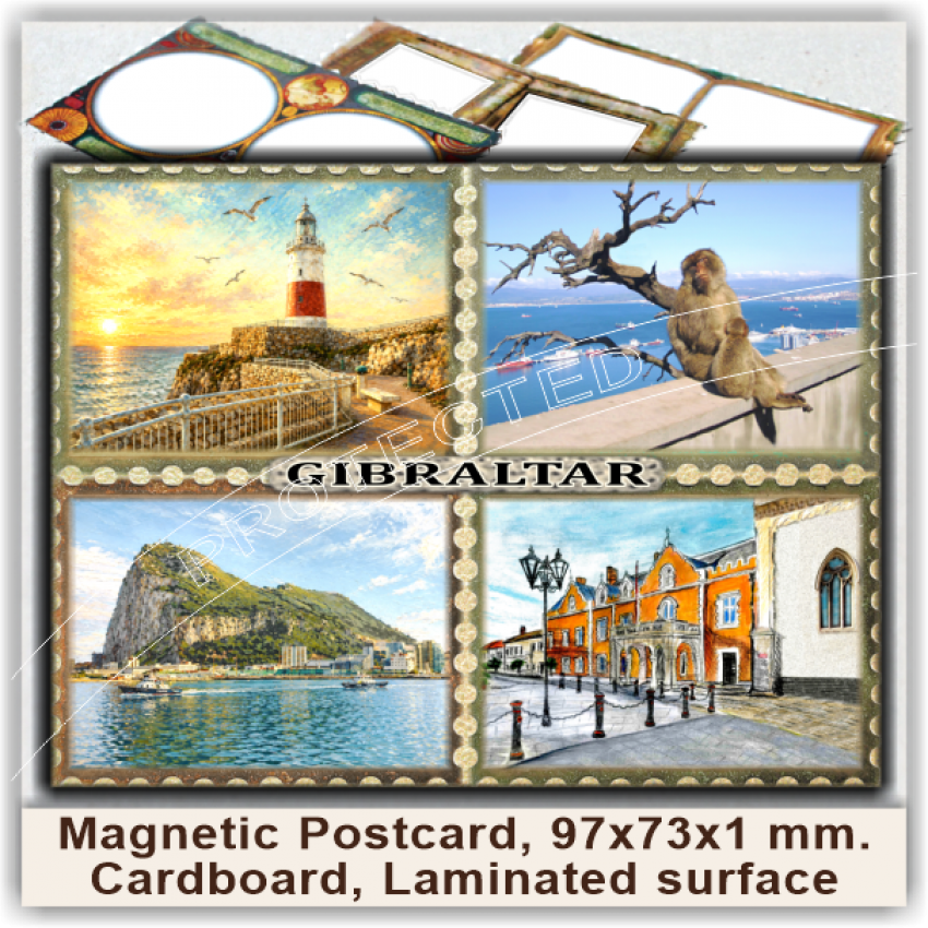 Gibraltar Magnetic Postcards, Model 90-3 Gibraltar Magnetic Postcards, Model 90-3