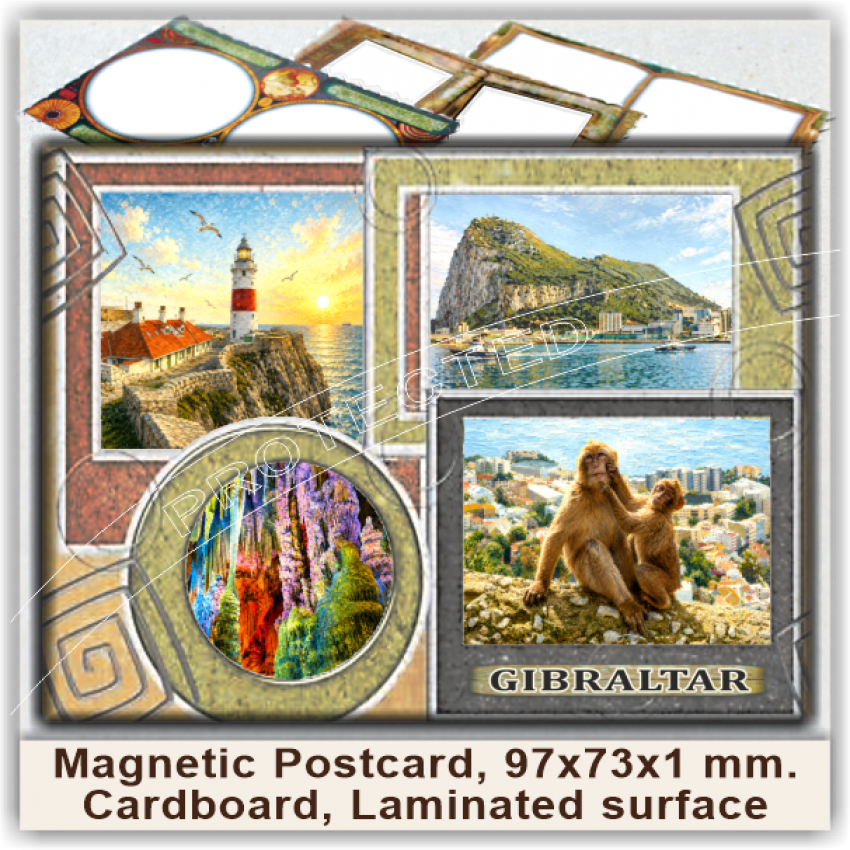 Gibraltar Magnetic Postcards, Model 90-3 Gibraltar Magnetic Postcards, Model 90-3